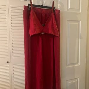 MAROON  2 PIECE LADIES SWIMSUIT, Size XXL NWT.